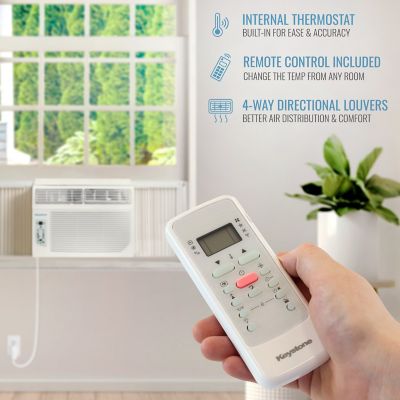 Image showing 10 th Keystone 8,000 BTU 115V Window Air Conditioner with 3,500 BTU Supplemental Heat Capability
