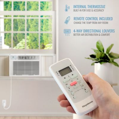 Image showing 8 th Keystone 18,800/18,400 BTU 230V Window Air Conditioner with 16,000 BTU Supplemental Heat Capability