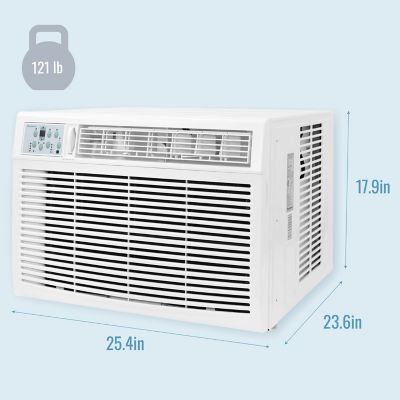 Image showing 1 th Keystone 23,200/22,900 BTU 230V Window Air Conditioner with 16,000 BTU Supplemental Heat Capability