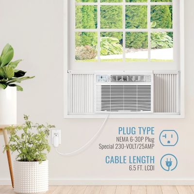 Image showing 10 th Keystone 23,200/22,900 BTU 230V Window Air Conditioner with 16,000 BTU Supplemental Heat Capability