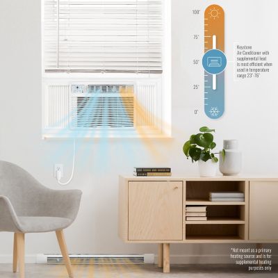 Image showing 11 th Keystone 23,200/22,900 BTU 230V Window Air Conditioner with 16,000 BTU Supplemental Heat Capability