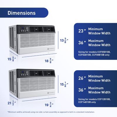 Image showing 7 th Friedrich 115V Smart Window Air Conditioner, 700 sq. ft., 14,000 BTU