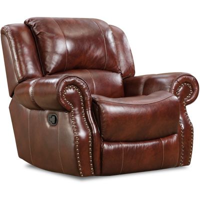 Cambridge Telluride 100% Genuine Leather Rocker Recliner Chair
