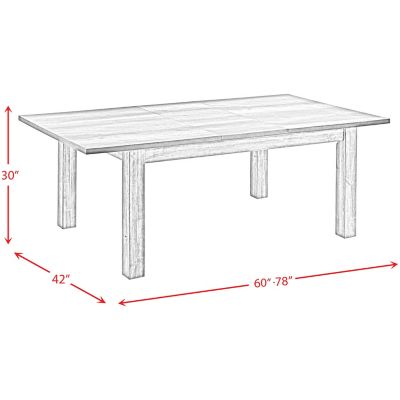 Image showing  Bramble Hill 7 pc. Dining Set with Expandable Table and 6 Wood-Seat Side Chairs