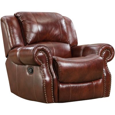 Hanover Aspen 100% Genuine Leather Rocker Recliner Chair