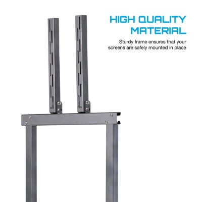 Image showing  TV Stand PRO with Custom Setup, Stainless Steel