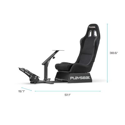 Image showing  Evolution ActiFit Lightweight Carbon Quality Steel Racing Simulator Cockpit with Innovative ActiFit Fabric in Black