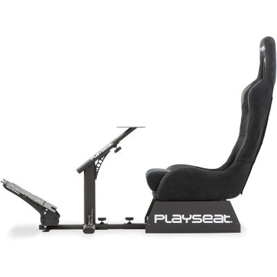 Image showing  Evolution Racing Suede Lightweight Carbon Quality Steel Racing Simulator Cockpit with Premium Suede Fabric in Black