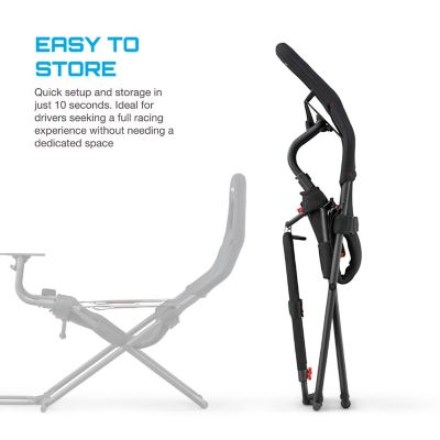 Image showing  Challenge ActiFit Lightweight Carbon Quality Steel Racing Simulator Cockpit with ActiFit Fabric in Black