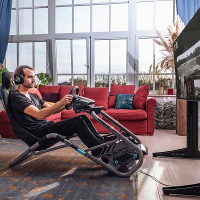 Image showing 8 th PlaySeat Trophy Logitech G Edition Lightweight Carbon Quality Steel Racing Simulator Cockpit in Grey