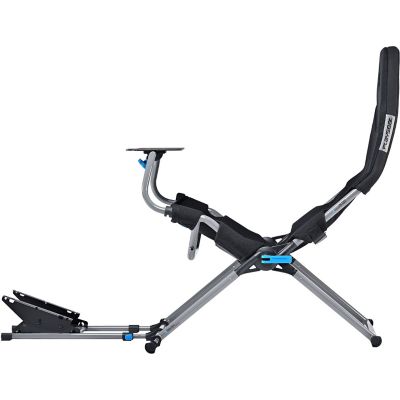 Image showing  Challenge X Lightweight Carbon Quality Steel Logitech G Edition Foldable Racing Simulator Cockpit in Black
