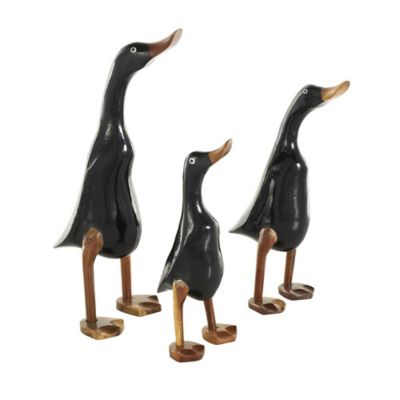 Image showing  Wood Duck Decorative Sculpture with Brown Accents