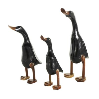 Image showing  Wood Duck Decorative Sculpture with Brown Accents