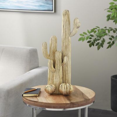 Harper & Willow Resin Layered Cactus Decorative Sculpture