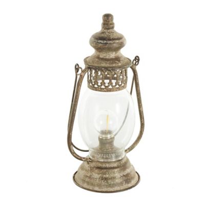 Image showing  Metal Distressed Antique Style Lantern Room Accent Lamp