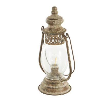 Image showing  Metal Distressed Antique Style Lantern Room Accent Lamp