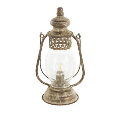 Image showing  Metal Distressed Antique Style Lantern Room Accent Lamp