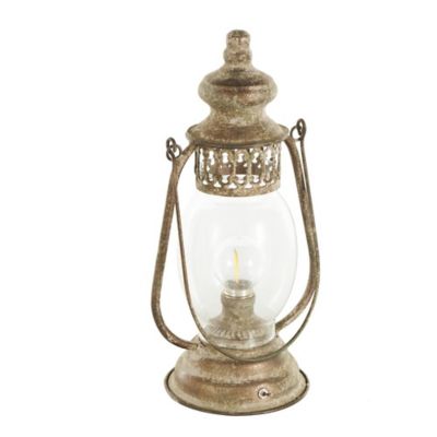 Image showing  Metal Distressed Antique Style Lantern Room Accent Lamp