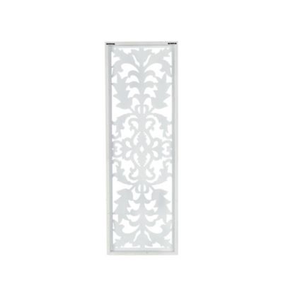 Image showing  Wood Carved Panel Floral Home Wall Decor with Scroll Details