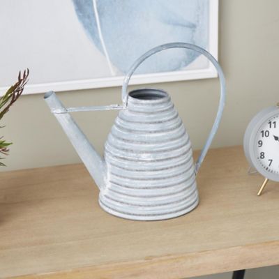 Harper & Willow Metal Beehive Shaped Watering Can Watering Can Indoor Outdoor Planter with Large Loop Handle