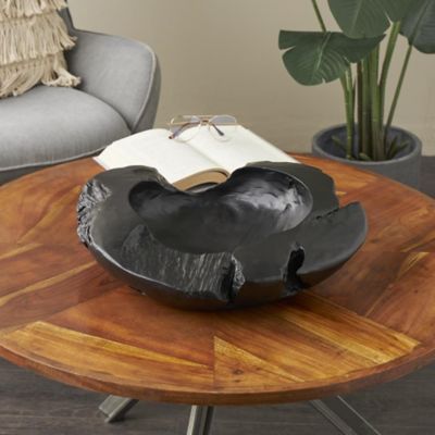 Harper & Willow Teak Wood Handmade Live Edge Decorative Bowl