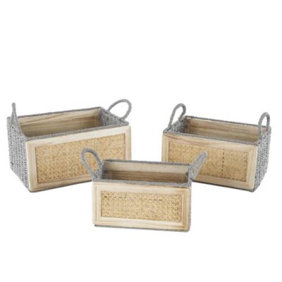 Image showing  Natural Rattan Decorative and Functional Storage Basket Set