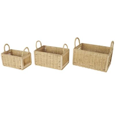 Image showing  Rattan Decorative and Functional Storage Basket Set