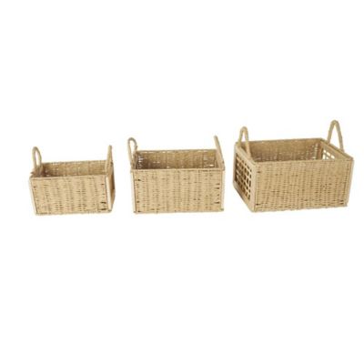 Image showing  Rattan Decorative and Functional Storage Basket Set