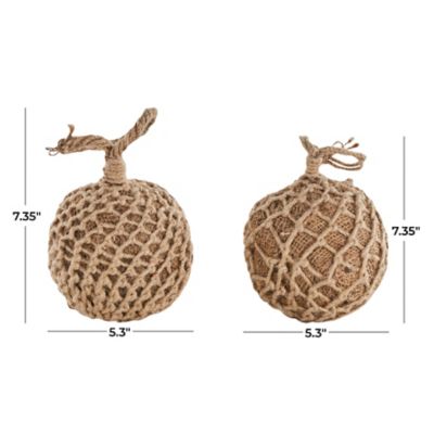 Image showing  Cement Stone Handmade Woven Layered Orb Knot Decorative Sculpture with Handles