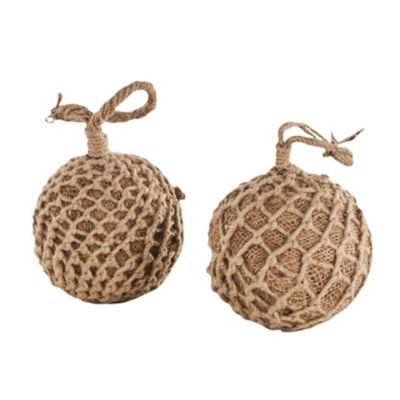 Image showing  Cement Stone Handmade Woven Layered Orb Knot Decorative Sculpture with Handles