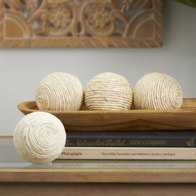 Harper & Willow Jute Rope Handmade Decorative Ball Decorative Orbs & Vase Filler