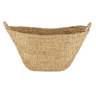 Image showing  Seagrass Handmade Large Woven Decorative and Functional Storage Basket with Ring Handles
