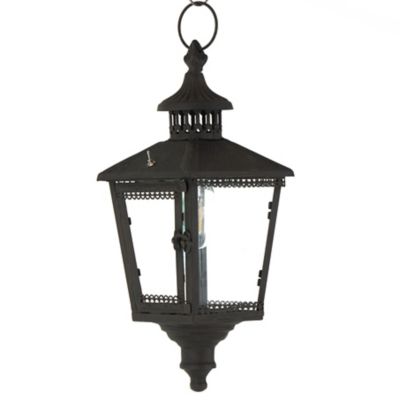 Image showing  Metal Lighthouse Style Decorative Indoor Outdoor Candle Lantern with Ring Handle