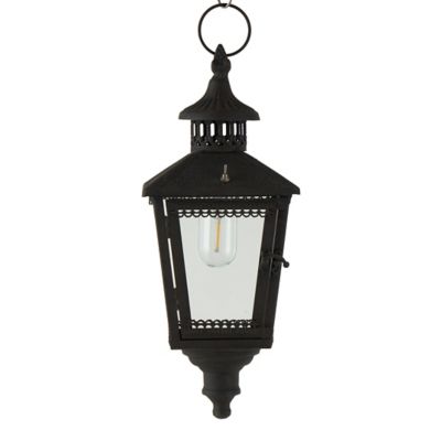 Image showing  Metal Lighthouse Style Decorative Indoor Outdoor Candle Lantern with Ring Handle