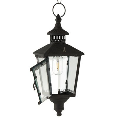 Image showing  Metal Lighthouse Style Decorative Indoor Outdoor Candle Lantern with Ring Handle