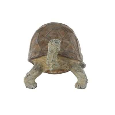 Image showing  Resin Distressed Textured Turtle Indoor Outdoor Garden Sculpture with Patterned Shell