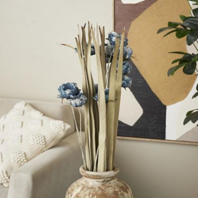 Harper & Willow Dried Plant Tall Home Decor Natural Foliage with White Stems