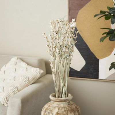 Harper & Willow Dried Plant Tall Floral Bouquet Home Decor Natural Foliage with Brown Stems, 15403