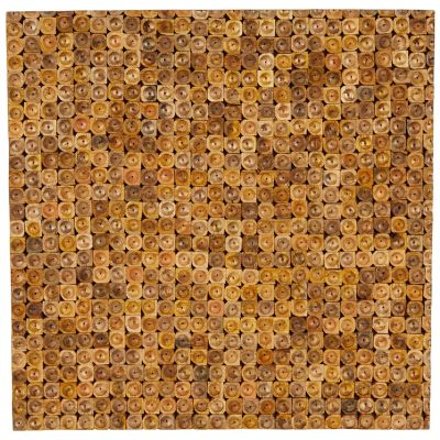 Image showing  Mango Wood Handmade Stacked Tree Trunks Abstract Home Wall Decor, 15669