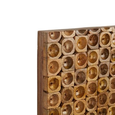 Image showing  Mango Wood Handmade Stacked Tree Trunks Abstract Home Wall Decor, 15669