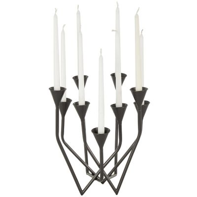 Image showing  Metal Taper 9 Slot Decorative Candelabra