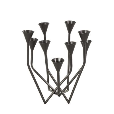 Image showing  Metal Taper 9 Slot Decorative Candelabra