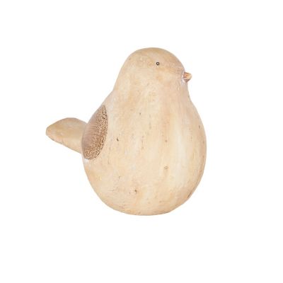 Image showing  Magnesium Oxide Sitting Bird Decorative Garden Sculpture with Brown Accents