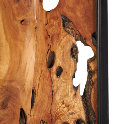 Image showing  Wood Handmade Live Edge Abstract Home Wall Decor with Black Frames