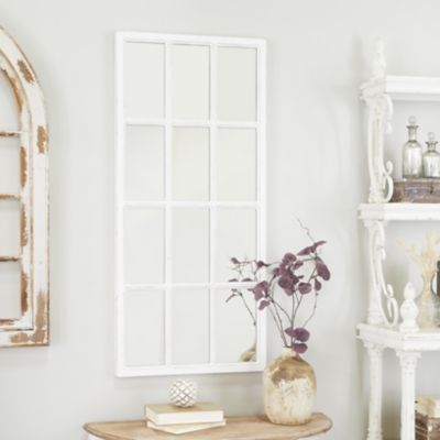 Harper & Willow Wood Window Pane Inspired Room Wall Mirror