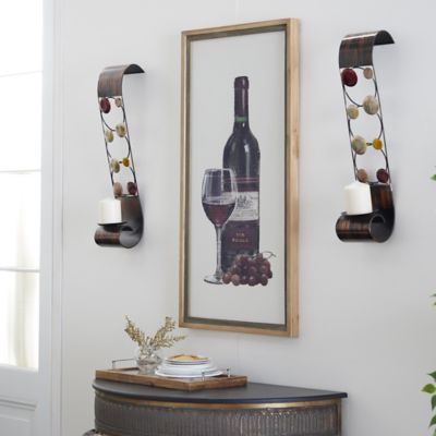 Image showing  Metal 2 Candle Indoor Outdoor Wall Sconce