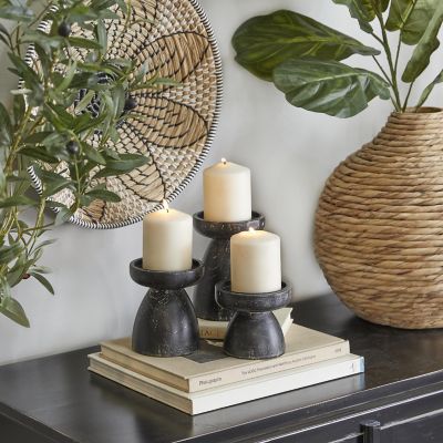 Harper & Willow Wood Decorative Candle Holder