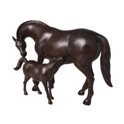 Image showing  Polyresin Horse Decorative Sculpture with Mom and Baby