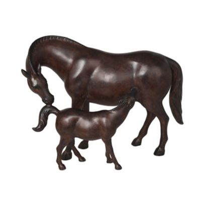 Image showing  Polyresin Horse Decorative Sculpture with Mom and Baby