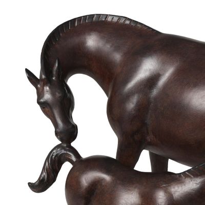 Image showing 8 th Harper & Willow Polyresin Horse Decorative Sculpture with Mom and Baby